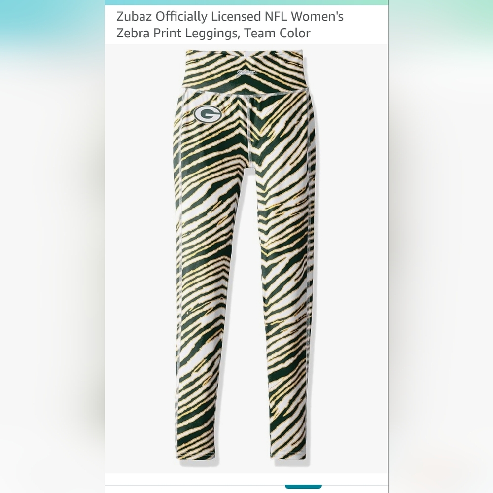 Greenbay Packers NFL Women's Zebra Print Leggings